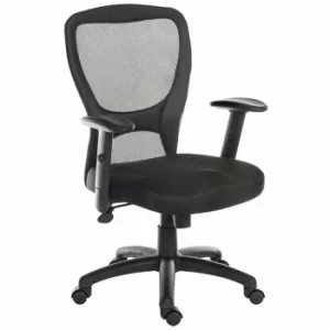 Teknik Office Mistral Contemporary Mesh Back Chair, Black