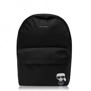 Karl Lagerfeld Womens K/Ikonik Nylon Backpack - Black