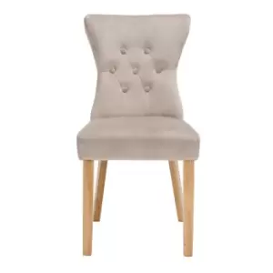 LPD Set Of 2 Naples Dining Chairs Champagne Velvet