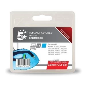 5 Star Office Canon CLI521 Cyan Ink Cartridge