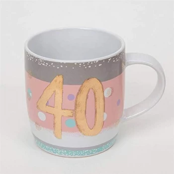 Bellini Stoneware Mug with Rose Gold Foil - 40