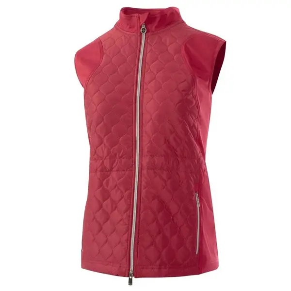 Island Green Ladies Padded Gilet - Pink/Grey - XL