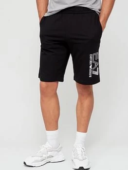 EA7 Emporio Armani Visibility Logo Jersey Shorts - Black Size XL Men