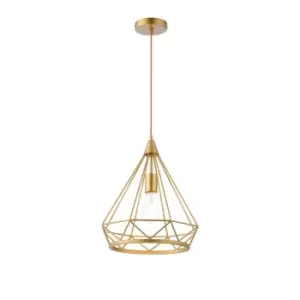 York Large Diamond Ceiling Pendant, E27, Gold