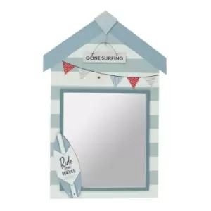 Surf's Up Beach Hut Wall Mirror