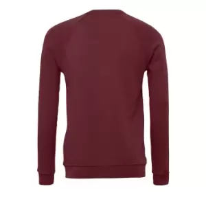 Bella + Canvas Adults Unisex Sponge Fleece Sweatshirt (S) (Maroon)