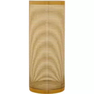 Premier Housewares - Gold Finish Decorative Vase/ Accentuated With Stripe Design And Contrasting Rim / Glass Vases For Decoration 12 x 30 x 12