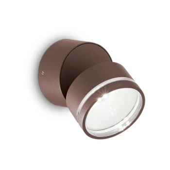 Ideal Lux OMEGA - Integrated LED Outdoor Wall Lamp 6 Lights Coffee 4000K IP54