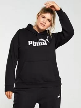 Puma Curve Essentials Logo Hoodie - Black, Size XL, Women