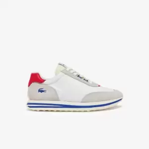 Lacoste Mens L-Spin Textile Trainers Size 10 UK White & Red