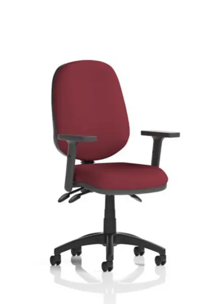 Eclipse III Lever Task Operator Chair Bespoke With Height Adjustable Arms In Ginseng Chilli