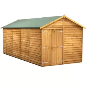 Power 18x8 Overlap Apex No Window Double Door Shed