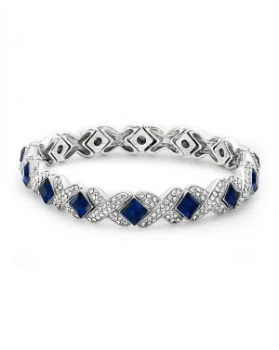 Jon Richard Silve Blue CrossBracelet