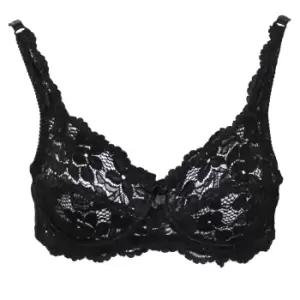 Marlon Womens/Ladies Sarah Lace Underwired Bra (40B) (Black)