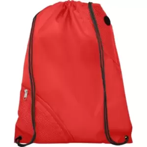 Bullet Oriole Duo Pocket Drawstring Bag (One Size) (Red)