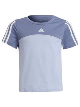 adidas Junior Girls CB T-Shirt - Purple/White, Purple/White, Size 9-10 Years, Women