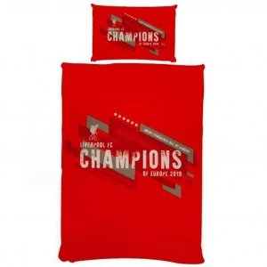 Liverpool FC Champions of Europe Single Duvet Set