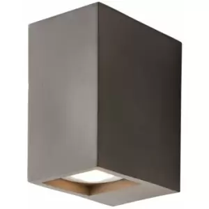 Loops - Wall Light Grey Concrete 2 x 3.4W LED Bulb Included Living Room e10811