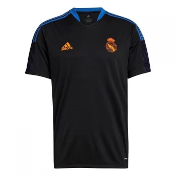 adidas Real Madrid Training Shirt 2021 2022 Mens - Black