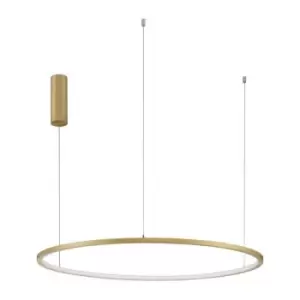 Merano - Grove Integrated LED Pendant Ceiling Light Brushed Gold Aluminium LED 48W 2592Lm 3000K