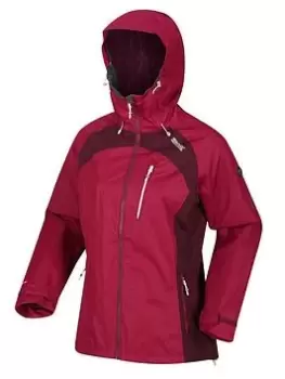 Regatta Highton Stretch II Waterproof Shell Jacket - Dark Burgundy, Dark Burgundy, Size 8, Women