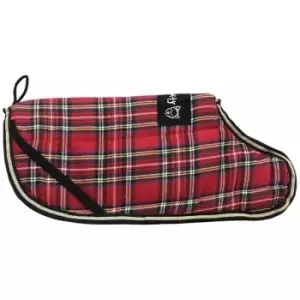 Bunty Reversible Tartan Dog Coat Outdoor Warm Fleece Jacket Reflective Raincoat - XX-Large