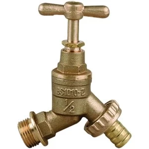 Wickes Brass Hose Union Bibcock - 12mm