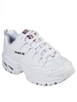Skechers Energy Timeless Vision Trainers - White, Size 1 Older