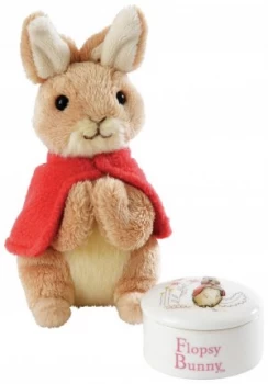 Flopsy Trinket Box and Soft Toy Gift Set