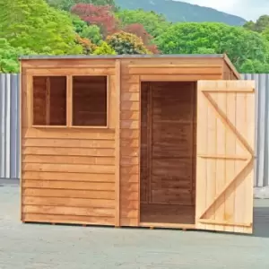 Shire 8 x 6ft Overlap Pent Wooden Shed - Garden & Outdoor