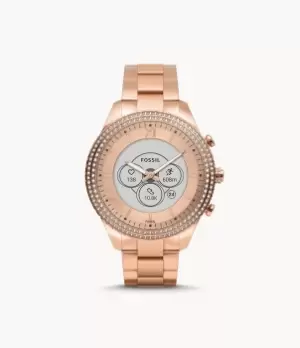 Fossil Women Stella Gen 6 Hybrid Smartwatch Rose Gold-Tone Stainless Steel