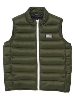 Barbour International Boys Reed Gilet - Olive Size Age: 8-9 Years