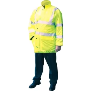 Hi-vis 2XL Yellow Breathable Coat CL3