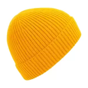 Beechfield Engineered Knit Ribbed Beanie (One Size) (Sun Yellow)