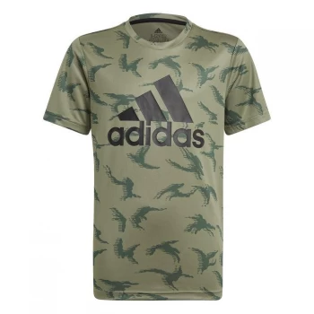 adidas B CAMO T - Green/Black