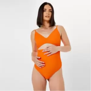 Missguided Maternity Cut Out Swimsuit - Orange