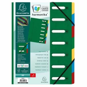 Exacompta Harmonika Multipart File A4 7 Part Pack of 8, red