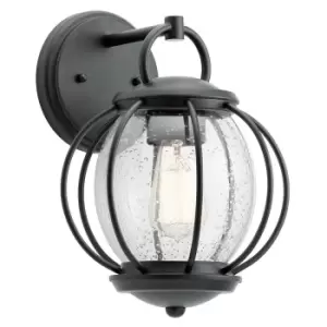 Outdoor IP44 Wall Light Textured Black LED E27 60W d01844