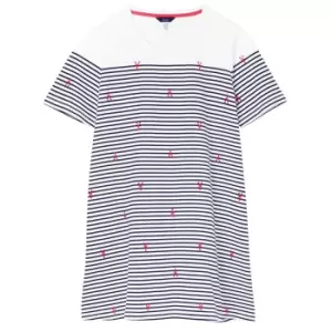 Joules Womens Hattie A Line Tunic Navy Stripe Lobster 12