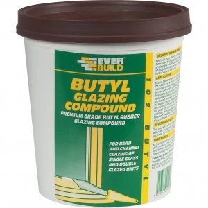 Everbuild Butyl Glazing Compound Brown 2KG