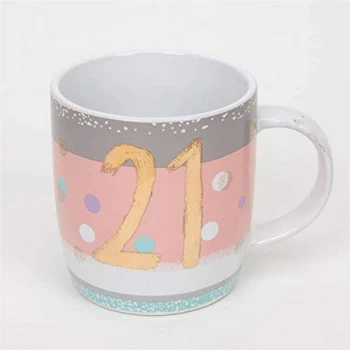 Bellini Stoneware Mug with Rose Gold Foil - 21