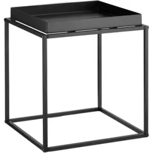 Tectake - Bedside table Cambridge - lamp table, side table, small side table - Black - black