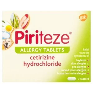 Piriteze Allergy and Hayfever Cetirizine Tablets 7s