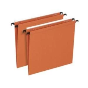 Bantex Foolscap Suspension File Kraft V Base 15mm Capacity Orange 1 x