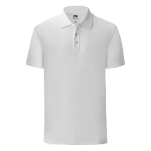 Fruit Of The Loom Mens Iconic Pique Polo Shirt (M) (White)