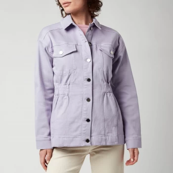 Ted Baker Womens Sofiaz Oversized Denim Jacket With Elastic Waist - Lilac - UK 8