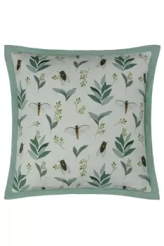 Lacewing Floral Oxford Trimmed Polyester Filled Cushion