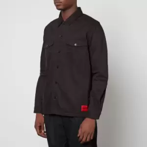 HUGO Enalu Logo-Patched Cotton Overshirt - XXL