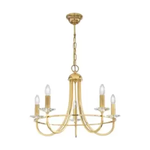 Imperial Classic 5 Arm Chandelier English Brass, 5x E14