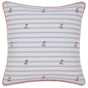 Joules Hollyhock Floral Cushions - Blue